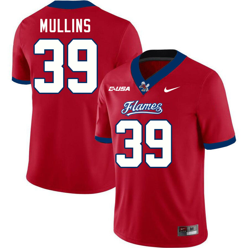 Liberty Flames #39 Dylan Mullins College Football Jerseys Stitched-Red